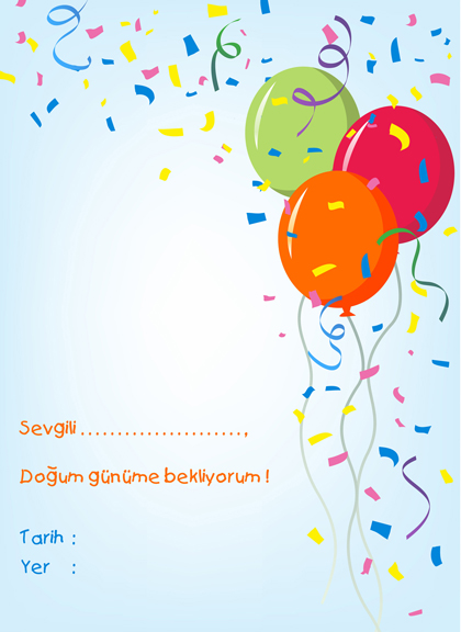 Doğum Günü Davetiyesi - 3